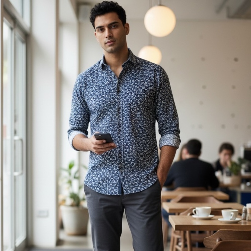 Zara Man: SLIM FIT FLORAL SHIRT
